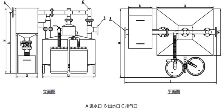 全自动隔油设备安装示意图